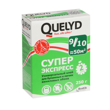 Клей для обоев Quelyd Супер Экспресс, универсальный, 50 м², 250 г