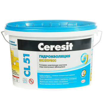 Мастика эластичная 5 кг Церезит CL 51, гидроизоляционная