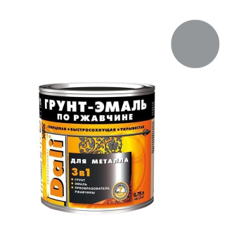 Грунт-эмаль 0.75 л по ржавчине DALI, RAL 7004 серая