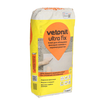 Клей для плитки 25 кг Vetonit Ultra Fix, класс С2 Т S1