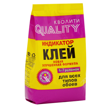 Клей для обоев универсальный 200г индикатор Кволити *30