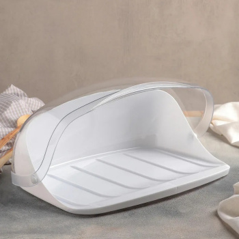 Хлебница пластм. большая 390x287x171мм М1181 ("М-Пластика") *1/6