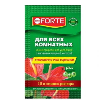 Удобрение для всех комнатных растений 10 мл Красота Bona Forte *25