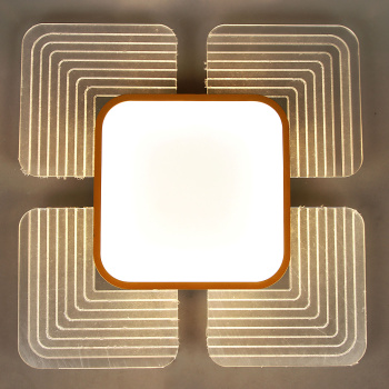 Светильник светодиодный акриловый 400мм 80W H2062 40W*2 white с пультом   *1