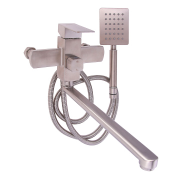 Смеситель универсальный "Potato" плоский излив с переключ. душа, нерж. сталь P22304S *1/10