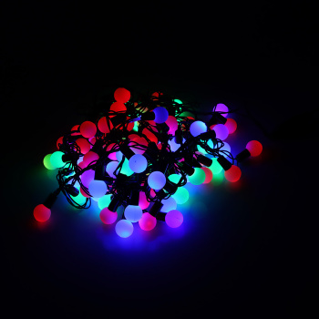 Гирлянда «Нить» Luazon Lighting, 10 м, мигание, мульти, шарики 2.5 см, 100 LED, IP44, 220 В