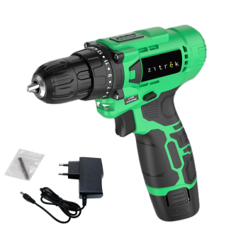 Дрель-шуруповерт 12В 1скор.0-850об/мин 24Нм 1,5Ач 2,5-3ч 1аккум LI-ION Green Li Plus Zitrek *1/20