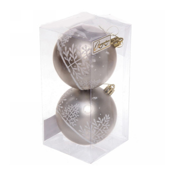 Набор украшений SHINE "Snow Forest" 8 см (2 шт.), light champagne